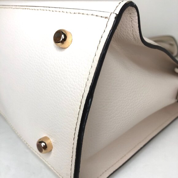 Coach Tatum Large Leather Carryall Tote Shoulder Bag Chalk (Cream) AUTHENTICATED - Picture 12 of 16